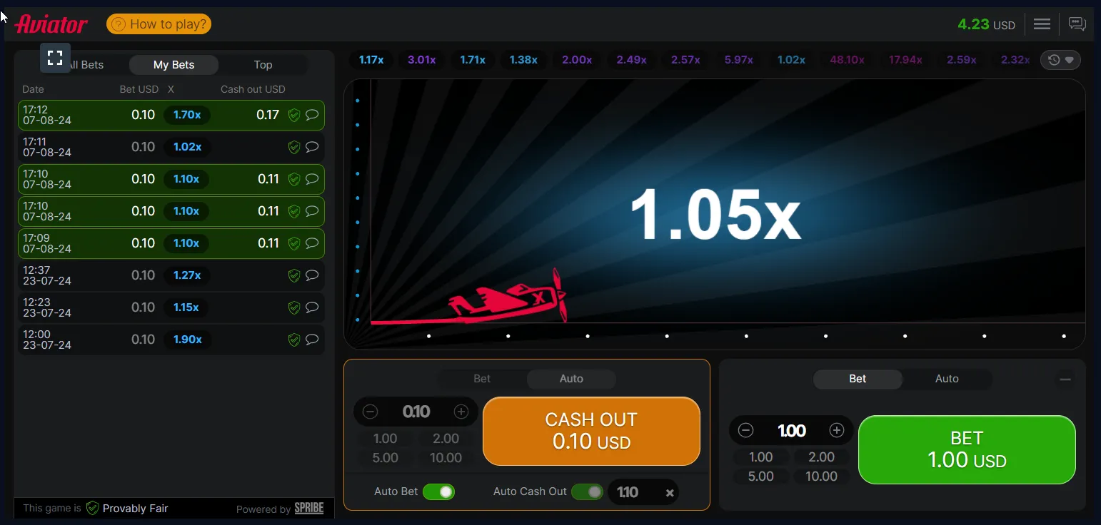 Aviator Auto bet and Auto withdraw